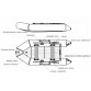 Надувная 2-местная ПВХ лодка Big Boat TM260K (пол-книжка, серая)